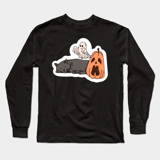 Sleepy Long Sleeve T-Shirt by astroashleeart